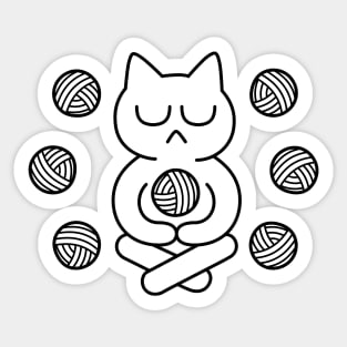 Meditation Cat Sticker